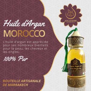 Huile D’argan Cosmétique Bouteille Artisanale 60ml