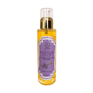 Huile de Massage Bio à l’Argan et à la Lavande