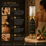Huile d’Argan Pure Flacon Laura Source Élégance ArganDrip — rituel beauté naturel pour peau et cheveux