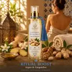 Ambiance spa marocain huile ArganDrip Ritual Boost gingembre énergie bien-être