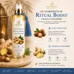 Huile argan et gingembre ingrédients naturels ArganDrip Ritual Boost