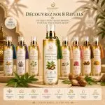Gamme huiles massage ArganDrip rituels bien-être verveine Maroc