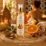 Ambiance spa marocain huile ArganDrip Ritual Energy orange vitalité bien-être