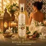 Ambiance spa marocain huile ArganDrip Ritual Harmony fleur d’oranger détente bien-être