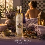 Ambiance spa marocain huile ArganDrip Ritual Relax lavande détente bien-être