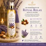 Huile argan et lavande ingrédients naturels ArganDrip Ritual Relax