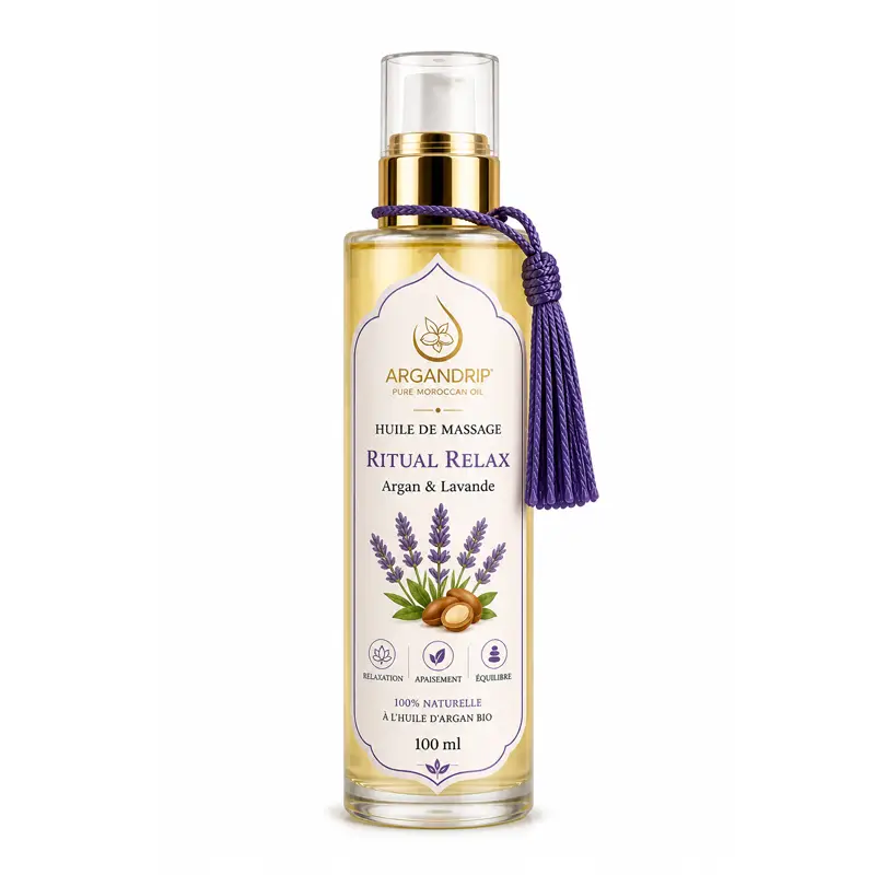 argandrip-ritual-relax-lavande-produit Huile de Massage Corps ArganDrip — Ritual Relax · Argan Bio & Lavande – Image 1