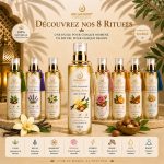 Gamme huiles massage ArganDrip rituels bien-être vanille Maroc