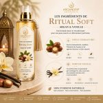 Huile argan et vanille ingrédients naturels ArganDrip Ritual Soft