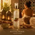 Ambiance spa marocain huile ArganDrip Ritual Warm cannelle chaleur bien-être