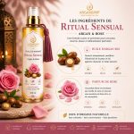 Huile argan et rose ingrédients naturels ArganDrip Ritual Sensual