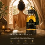 Huile d’Argan Pure Artisanale Source Héritage — ambiance premium inspirée du Maroc