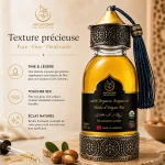 Huile d’Argan Pure Artisanale Source Héritage — texture dorée légère et soyeuse