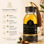 Huile d’Argan Pure Artisanale Source Héritage — rituel d’application beauté naturelle