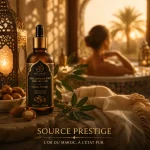 Huile d’Argan Pure Pipette Source Prestige — ambiance premium naturelle marocaine