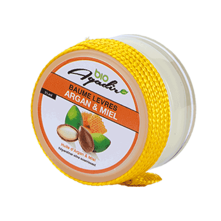 Baume à Lèvres à base d'huile d'Argan & cire de Miel