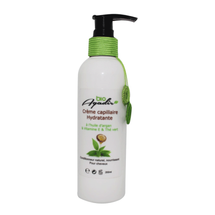 Crème Capillaire Hydratante à l'Argan et Thé Vert