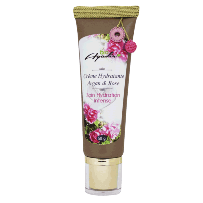 Crème Hydratante à l'Huile d'Argan et à la Rose