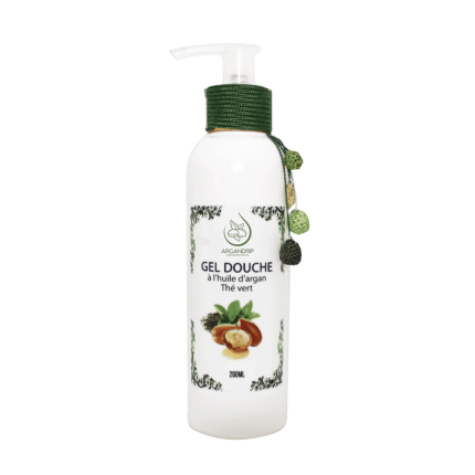 Gel douche à l’huile d’argan & Thé Vert – Fraîcheur et Soin Naturel