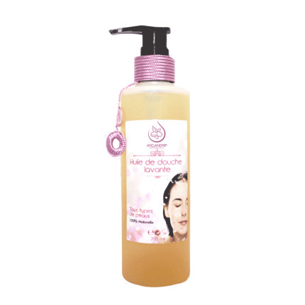 Huile de Douche Lavante 100% Naturelle – Nettoie et hydrate la peau