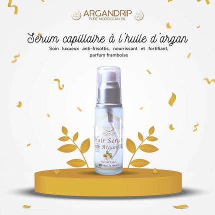 Sérum capillaire à l’huile d’argan ArganDrip flacon premium anti-frisottis