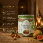 Gommage Sable Éclat ArganDrip — huile d’argan, graines de figue de barbarie, argile verte et vitamine E