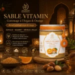 Texture du gommage Sable Vitamin ArganDrip — exfoliant naturel à l’orange et au miel