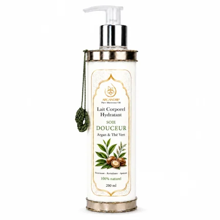 Lait corporel Soie Douceur Argan & Thé Vert ArganDrip — soin corps nourrissant 200ml