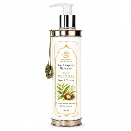 Lait corporel Soie Velours Argan & Verveine ArganDrip — soin corps tonifiant 200ml