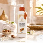 Gel douche Ondée Harmonie ArganDrip — ambiance hammam marocain lumineux