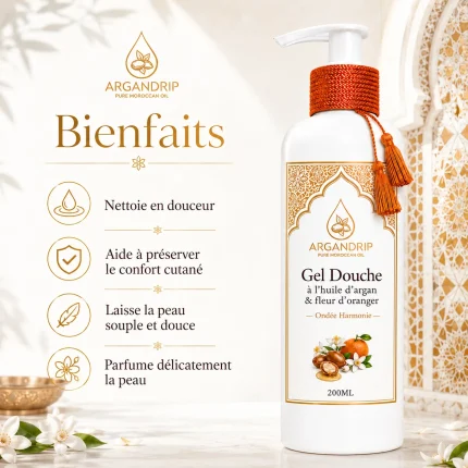 Gel douche Ondée Harmonie ArganDrip — bienfaits douceur et confort de la peau