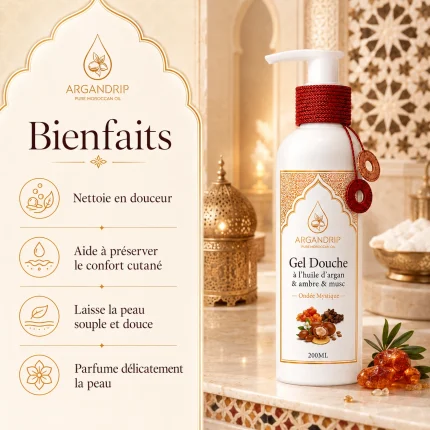 Gel douche Ondée Mystique ArganDrip — bienfaits douceur et confort de la peau