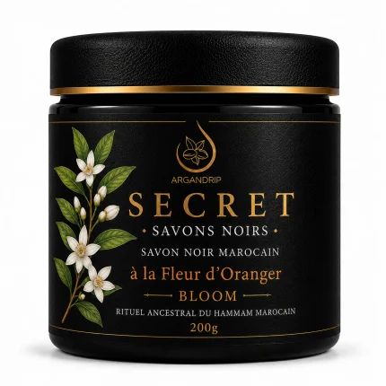Savon Noir à la Fleur d'Oranger Secret Bloom ArganDrip 200g