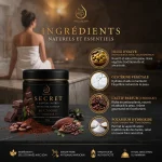 Ingrédients du Savon Noir au Chocolat Secret Indulge ArganDrip inspirés du hammam marocain