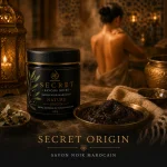 Savon Noir Nature Secret Origin ArganDrip dans un hammam marocain traditionnel