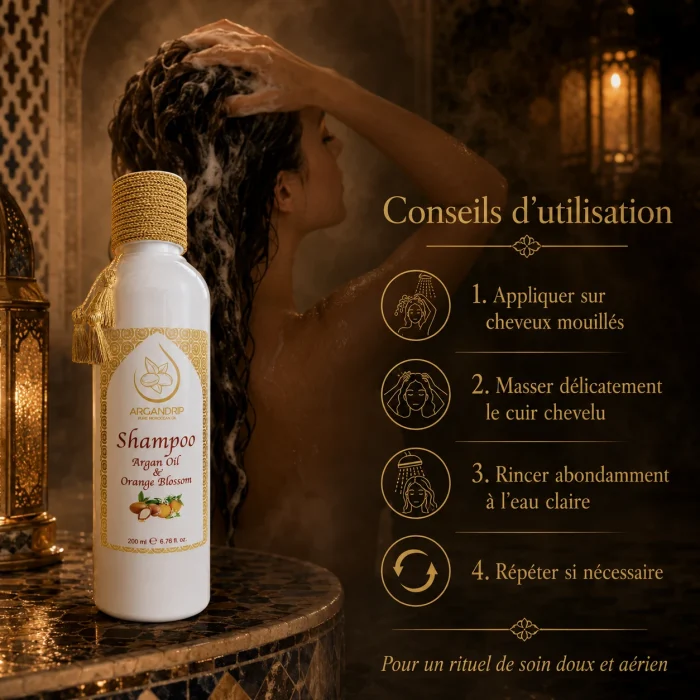 Conseils d’utilisation du shampoing ArganDrip Fibre Volume pour cheveux légers et volumineux