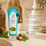 Bienfaits de la Crème Pieds Velours Fraîcheur à l’huile d’argan et menthe