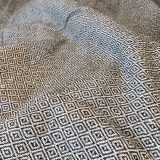 couverture-en-laine-pompom-tissé-à-la-main-coton-losange Couverture Losange à Pompons en laine