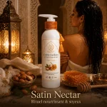 Rituel capillaire marocain Satin Nectar à l’huile d’argan et au miel