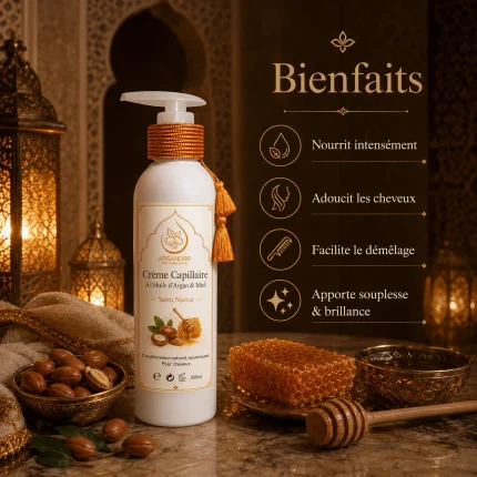 Crème capillaire argan et miel ArganDrip — nourrit, adoucit et facilite le démêlage