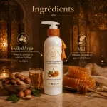Ingrédients de la crème capillaire Satin Nectar — huile d’argan et miel
