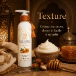Texture onctueuse de la crème capillaire Satin Nectar à l’argan et au miel