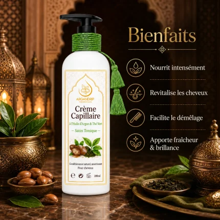 Crème capillaire argan et thé vert ArganDrip — nourrit, revitalise et apporte de la brillance