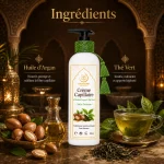 Ingrédients de la crème capillaire Satin Tonique — huile d’argan et thé vert
