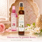Gamme Rosée ArganDrip avec eau florale de fleur d’oranger au premier plan