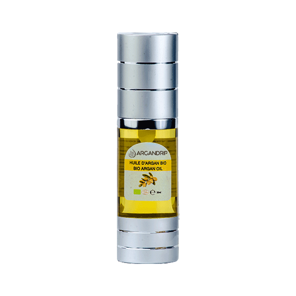 Huile-D’argan-Airless-30ml-ArganDrip Huile D’argan Cosmétique Bio | Bouteille Plastique Airless 30 ml ArganDrip