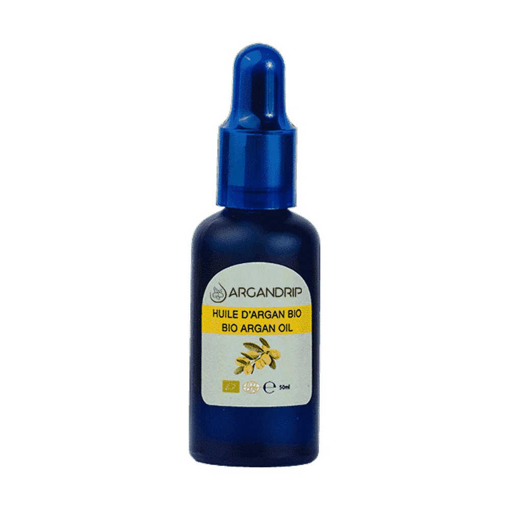 Huile-D’argan-Pipette-50ml-ArganDrip Huile D’argan Cosmétique Bio | Flacon Pipette en Verre 50ml | ArganDrip